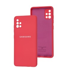 Чохол Samsung Galaxy A51 (A515) Full camera розовий / barbie pink