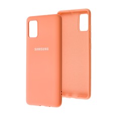 Чохол для Samsung Galaxy A51 (A515) Lime silicon з мікрофіброю оранжевий