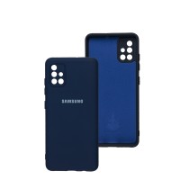 Чохол Samsung Galaxy A51 (A515) Silicone Full camera синій / midnight blue