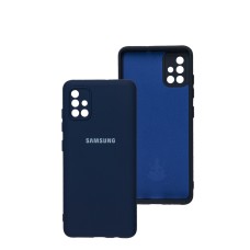 Чохол Samsung Galaxy A51 (A515) Silicone Full camera синій / midnight blue