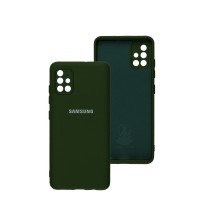 Чохол Samsung Galaxy A51 (A515) Silicone Full camera зелений / dark green