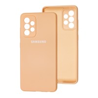 Чохол для Samsung Galaxy A52 (A525) Lime silicon з мікрофіброю рожевий (pink)