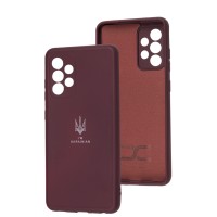 Чохол для Samsung Galaxy A52 Silicone Full Тризуб бордовий
