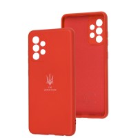 Чохол для Samsung Galaxy A52 Silicone Full Тризуб червоний