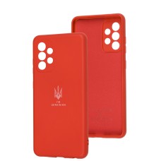Чохол для Samsung Galaxy A52 Silicone Full Тризуб червоний