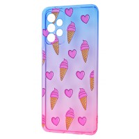 Чохол для Samsung Galaxy A52 Wave Sweet blue / pink / ice-cream