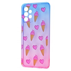 Чохол для Samsung Galaxy A52 Wave Sweet blue / pink / ice-cream