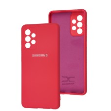 Чохол Samsung Galaxy A52 Full camera розовий / barbie pink