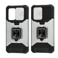 Чохол для Samsung Galaxy A52 Ring Card ударостійкий сріблястий