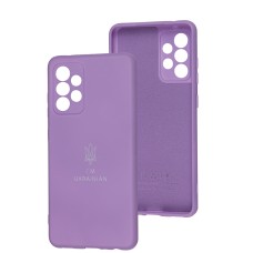 Чохол для Samsung Galaxy A52 Silicone Full Тризуб лавандовий / light purple