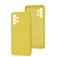 Чохол Samsung Galaxy A52 Silicone Full Тризуб жовтий