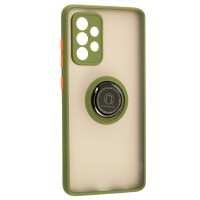 Чохол Samsung Galaxy A52 LikGus Edging Ring хакі