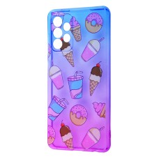 Чохол для Samsung Galaxy A52 Wave Sweet white / purple / cake