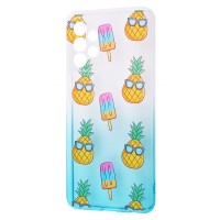 Чохол для Samsung Galaxy A52 Wave Sweet white / turquoise / pineapple