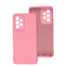 Чохол Samsung Galaxy A53 (A536) Silicone Full camera рожевий / light pink