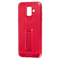 Чохол для Samsung Galaxy A6 2018 (A600) Luggage з підставкою червоний