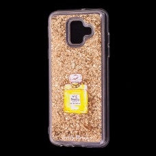 Чохол для Samsung Galaxy A6 2018 (A600) Блискучі вода золотистий "духи"