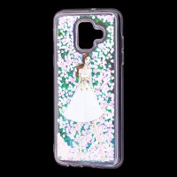 Чохол для Samsung Galaxy A6 2018 (A600) вода світло-рожевий "дівчина в білій сукні"
