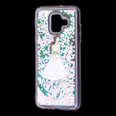 Чохол для Samsung Galaxy A6 2018 (A600) вода світло-рожевий "дівчина в білій сукні"