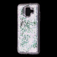 Чохол для Samsung Galaxy A6 2018 (A600) Блискучі вода світло-рожевий "геометрія"