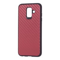 Чохол для Samsung Galaxy A6 2018 (A600) hard carbon бордовий