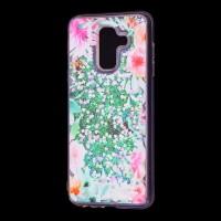 Чохол для Samsung Galaxy A6+ 2018 (A605) вода світло-рожевий "квітучі куточки"