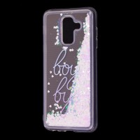 Чохол для Samsung Galaxy A6+ 2018 (A605) Блискучі вода світло-рожевий "boy bye"