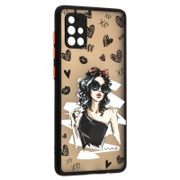 Чохол для Samsung Galaxy A71 (A715) Wave Cartoon black dress