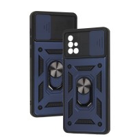 Чохол для Samsung Galaxy A71 (A715) Serge Ring Armor ударостійкий синій