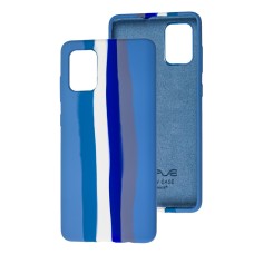 Чохол для Samsung Galaxy A71 (A715) Wave Rainbow blue
