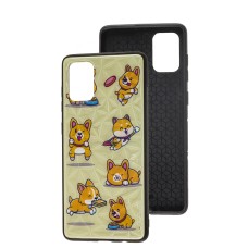 Чохол для Samsung Galaxy A71 (A715) Wave Majesty funny corgi / pink sand