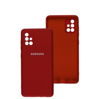 Чохол Samsung Galaxy A71 (A715) Full camera червоний / rose red