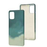 Чохол для Samsung Galaxy A71 (A715) Wave Watercolor dark green/gray