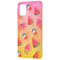 Чохол для Samsung Galaxy A71 (A715) Wave Sweet red/ yellow / watermelon