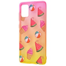 Чохол для Samsung Galaxy A71 (A715) Wave Sweet red/ yellow / watermelon