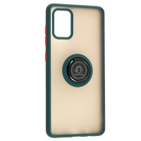 Чехол для Samsung Galaxy A71 (A715) LikGus Edging Ring оливковый