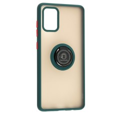 Чехол для Samsung Galaxy A71 (A715) LikGus Edging Ring оливковый