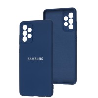 Чохол Samsung Galaxy A72 Full camera синій / navy blue