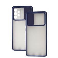 Чохол Samsung Galaxy A72 LikGus Camshield camera protect синій