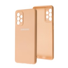 Чохол для Samsung Galaxy A72 (A725) Lime silicon з мікрофіброю рожевий (pink)