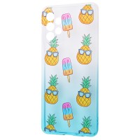 Чохол для Samsung Galaxy A72 Wave Sweet white / turquoise / pineapple