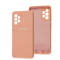 Чохол Samsung Galaxy A72 Full camera рожевий / peach