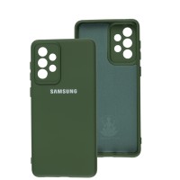 Чохол Samsung Galaxy A73 Silicone Full camera зелений / dark green
