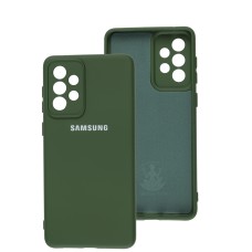 Чохол Samsung Galaxy A73 Silicone Full camera зелений / dark green