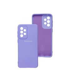 Чохол для Samsung Galaxy A73 Silicone Full camera бузковий / dasheen
