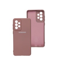 Чохол Samsung Galaxy A73 Silicone Full camera рожевий / pink sand