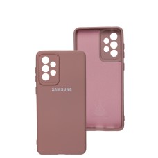 Чохол Samsung Galaxy A73 Silicone Full camera рожевий / pink sand