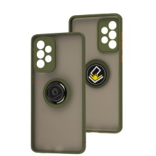 Чохол Samsung Galaxy A73 LikGus Edging Ring хакі