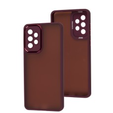 Чохол Samsung Galaxy A73 (A736) Luxury Metal Lens марсала