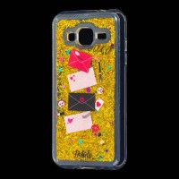 Чохол для Samsung Galaxy J3 2016 (J320) Блискучі вода Fashion золотистий "Хохо"